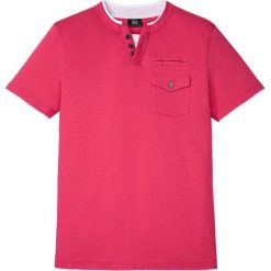 T-shirt z kieszonką bonprix różowy hibiskus. Różowe t-shirty męskie bonprix, s, bez wzorów, bez kołnierzyka. Za 44,99 zł.