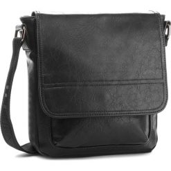 Saszetka LANETTI - RM0809 Black. Czarne torby męskie skórzane marki Lanetti, bez wzorów, ze skóry ekologicznej, młodzieżowe. Za 119,99 zł.