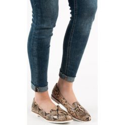 LORDSY SNAKE PRINT. Szare baleriny damskie SHELOVET, bez obcasa. Za 65,90 zł.