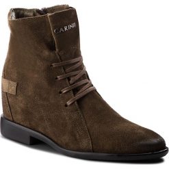 Botki CARINII - B4206 J54-000-PSK-B98. Zielone buty zimowe damskie marki Carinii, z materiału. W wyprzedaży za 229,00 zł.