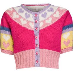Sweter LOVESHACKFANCY TRINITY CROP. Różowe swetry dziewczęce LoveShackFancy, z wełny, z golfem, krótkie. Za 1580,00 zł.