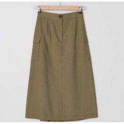 Spódnica z kieszeniami cargo - Khaki. Brązowe spódniczki damskie House, xs, bez wzorów. Za 79,99 zł.