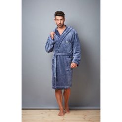 Szlafroki męskie: Szlafrok męski RTHR 7113 navy melanż r. XL