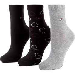 Zestaw 3 par wysokich skarpet damskich TOMMY HILFIGER - 473999001 Black 200. Szare skarpetki damskie TOMMY HILFIGER, bez wzorów, z elastanu. Za 89,00 zł.