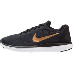 Buty do biegania damskie: Nike Performance FLEX RUN 2017 Obuwie do biegania treningowe black/metallic gold/white