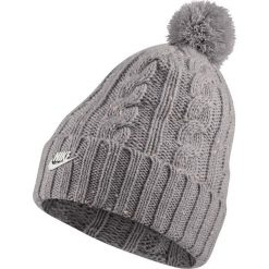 Nike - Czapka. Szare czapki damskie Nike, bez wzorów, z dzianiny. Za 139,90 zł.