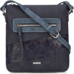 Torebka damska 87-4Y-576-7. Niebieskie listonoszki damskie Wittchen, w paski, z materiału, boho, małe, bez dodatków. Za 119,00 zł.