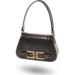 TOREBKA ELISABETTA FRANCHI. Czarne torebki worki damskie Elisabetta Franchi, bez wzorów, ze skóry, do ręki, bez dodatków. Za 724,50 zł.