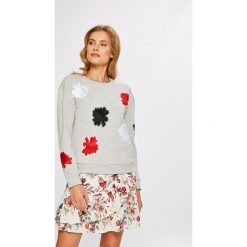 Armani Exchange - Bluza. Szare bluzy damskie Armani Exchange, s, z aplikacjami, z bawełny, bez rękawów, bez kaptura. W wyprzedaży za 399,90 zł.