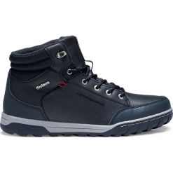 BUTY MĘSKIE ZIMOWE TRAPERY T253 - NIEBIESKIE. Niebieskie buty trekkingowe męskie marki Inny, na zimę, z materiału. Za 119,00 zł.
