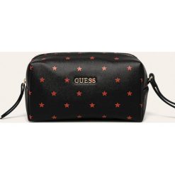 Guess Jeans - Kosmetyczka. Czarne kosmetyczki damskie Guess Jeans, z aplikacjami, z poliesteru. Za 149,90 zł.