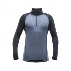 Devold Bluza Active Vision Man Zip Neck Black S. Czarne bluzy męskie marki Devold, s, bez wzorów, z wełny, długie, bez kaptura, outdoorowe. W wyprzedaży za 239,00 zł.
