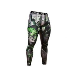 LEGGINSY MĘSKIE DAVID - GREEN. Zielone spodnie męskie Feelj!, m, z nadrukiem, ze skóry, na fitness i siłownię. Za 179,00 zł.