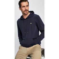 Lacoste - Bluza. Niebieskie bluzy męskie marki Lacoste, s, bez wzorów, z bawełny, z kapturem, bez rękawów, z kapturem. Za 329,90 zł.