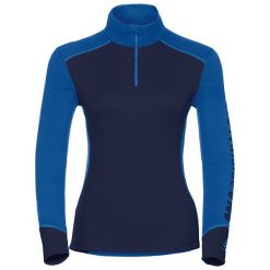 Koszulki sportowe męskie: Odlo Koszulka tech. Shirt l/s turtle neck 1/2 zip WARM Revel – 150671 – 150671/20354/S