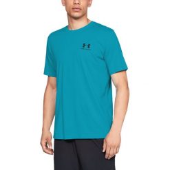 Under Armour Sportstyle Koszulka Niebieski Zielony. Niebieskie podkoszulki męskie Under Armour, l, bez wzorów, z bawełny, bez kołnierzyka, z krótkim rękawem, krótkie. Za 119,95 zł.