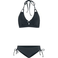 Bikini z trójkątnymi miseczkami (2 części) bonprix czarny. Czarne stroje kąpielowe damskie bonprix, bez wzorów. Za 79,99 zł.
