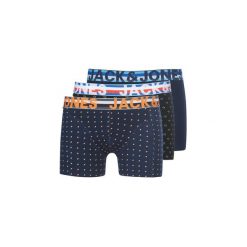 Bokserki Jack Jones JACHENRIK X 3. Niebieskie bokserki męskie Jack & Jones, bez wzorów. Za 109,00 zł.