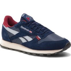 Buty Reebok - CL Leather Mu CN7178 Navy/Red/Stucco/Grey. Niebieskie buty sportowe męskie Reebok, na co dzień, bez wzorów, ze skóry, bez zapięcia. W wyprzedaży za 259,00 zł.