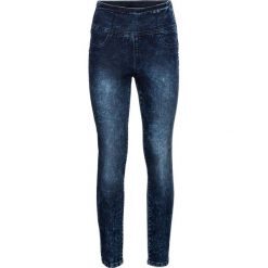 Dżinsy Super Skinny bonprix ciemny denim "washed". Niebieskie jeansy damskie bonprix, z jeansu. Za 109,99 zł.
