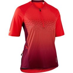 Koszulka krótki rękaw na rower MTB ST 500 damska. Różowe koszulki damskie ROCKRIDER, s, bez wzorów, z elastanu, bez kołnierzyka, z krótkim rękawem. Za 99,99 zł.