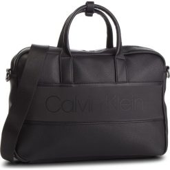 Torba na laptopa CALVIN KLEIN - Strike Slim Laptop Bag K50K504277 001. Czarne torby męskie skórzane Calvin Klein, bez wzorów, ze skóry ekologicznej. Za 599,00 zł.