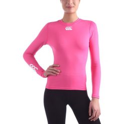 Topy sportowe damskie: Canterbury Cold Top z długim rękawem – kobiety – pink_xl