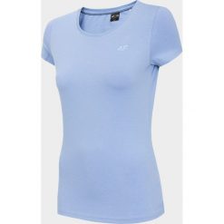 T-shirt damski TSD300 - jasny fiolet. T-shirty damskie 4f, bez wzorów, bez kołnierzyka. Za 29,99 zł.