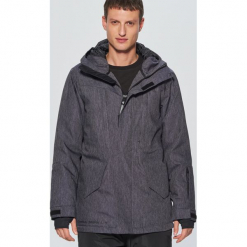 Kurtka z kapturem - Szary. Szare kurtki męskie bomber Cropp, l, z kapturem. Za 349,99 zł.