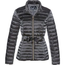 Kurtka pikowana z połyskiem bonprix szary. Szare kurtki damskie bonprix, w paski, bez kaptura. Za 189,99 zł.