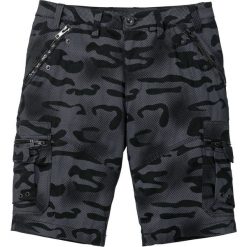 Bermudy bojówki Baggy Fit bonprix czarny moro. Czarne spodenki i szorty męskie bonprix, m, moro. Za 129,99 zł.