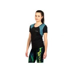 Bluzka SPOKEY Rain (rozmiar M) Czarno-niebieski. Niebieskie bluzki sportowe damskie Spokey, m, bez wzorów, bez kołnierzyka, z krótkim rękawem, krótkie, bez kaptura, na fitness i siłownię. Za 72,99 zł.