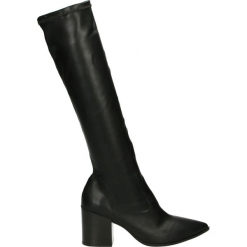 Kozaki - SC1063 STR NE. Czarne buty zimowe damskie Venezia, z materiału. Za 274,00 zł.