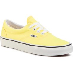 Tenisówki VANS - Era VN0A4U39WT71 (Neon) Lemon Tonic/Tr Wht. Żółte półbuty damskie Vans, bez wzorów, z materiału, bez obcasa, bez zapięcia. W wyprzedaży za 219,00 zł.