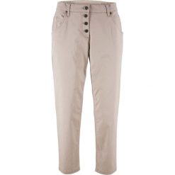 Spodnie chino "papertouch" 7/8, WIDE bonprix kamienisty. Spodnie damskie bonprix. Za 89,99 zł.
