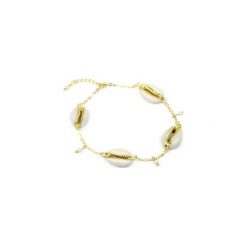 Bransoletka Na Kostkę Muszelki złoto. Brązowe bransoletki damskie Brazi druse jewelry, z perłą, srebrne. Za 150,00 zł.