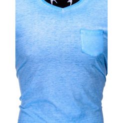 T-SHIRT MĘSKI BEZ NADRUKU S674 - NIEBIESKI. Niebieskie t-shirty męskie z nadrukiem Ombre Clothing, m, z bawełny. Za 24,99 zł.