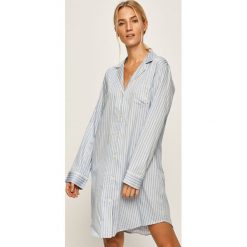 Lauren Ralph Lauren - Koszula nocna. Niebieskie piżamy damskie Lauren Ralph Lauren, s, bez wzorów, z bawełny, z długim rękawem, długie. Za 369,90 zł.