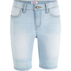 Wygodne szorty dżinsowe ze stretchem bonprix jasnoniebieski. Niebieskie szorty damskie bonprix, bez wzorów, z jeansu. Za 69,99 zł.