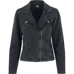 Urban Classics Ladies Acid Wash Terry Biker Jacket Kurtka damska ciemnoszary. Szare bomberki damskie Urban Classics, m. Za 121,90 zł.