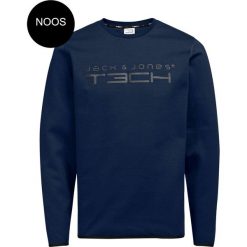 Bluza z okrągłym dekoltem. Szare bluzy męskie rozpinane marki JACK AND JONES TECH, m, z bawełny, z długim rękawem, długie. Za 127,64 zł.
