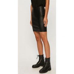 Answear Lab - Spódnica. Czarne spódniczki damskie Answear Lab, na co dzień, s, bez wzorów, z bawełny, casualowe, z podwyższonym stanem, mini, proste. Za 129,90 zł.