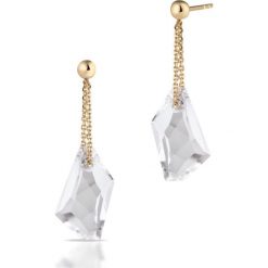 Kolczyki damskie: PROMOCJA Złote Kolczyki – złoto żółte 375, Swarovski