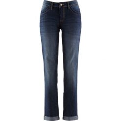 Dżinsy ze stretchem STRAIGHT bonprix ciemnoniebieski. Czarne jeansy damskie bonprix. Za 74,99 zł.