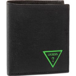 Duży Portfel Męski GUESS - King Slg SMKING LEA22 BLA. Czarne portfele męskie Guess, z aplikacjami, ze skóry. W wyprzedaży za 209,00 zł.