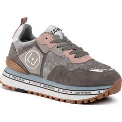 Sneakersy LIU JO - Maxi Alexa Running BXX051 PX066 Grey 01072. Szare półbuty damskie Liu Jo, z zamszu. W wyprzedaży za 479,00 zł.