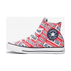 Converse Chuck Taylor All Star Hi Tenisówki Czerwony Biały. Czerwone trampki męskie Converse, bez wzorów, z materiału, retro, bez zapięcia. Za 343,95 zł.