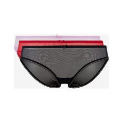 Guess 3-pack Spodenki Czarny Czerwony Różowy. Różowe figi damskie Guess, xs, z aplikacjami, z bawełny. Za 171,95 zł.
