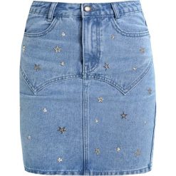 Minispódniczki: Missguided STAR EMBELLISHED SKIRT Spódnica jeansowa blue