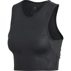 Crop Top adidas DH2366 - czarny. Czarne topy damskie Adidas, xs, bez wzorów, bez kołnierzyka. Za 82,99 zł.